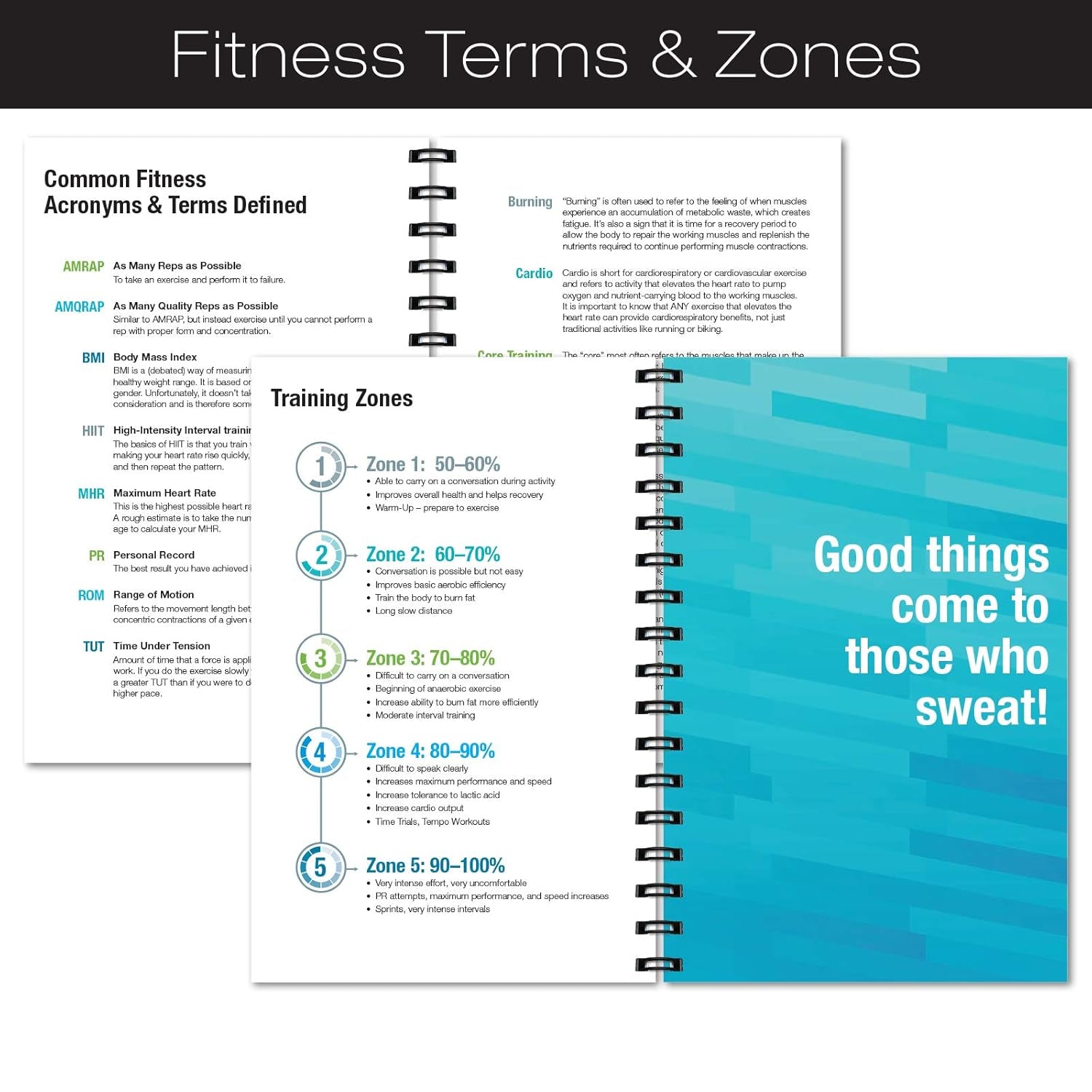 Workout Fitness Journal Nutrition Planners: Clip-In Bookmark, Sturdy Binding, Thick Pages & Laminated Protective Cover (Black & Gold)